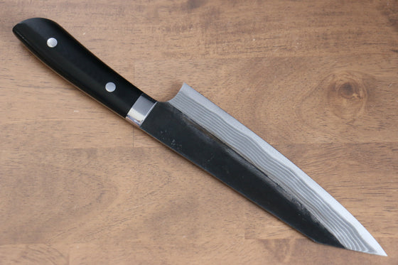 Takeshi Saji Blue Super Kurouchi Damascus Gyuto 180mm Black Micarta(Nomura Style) Handle - Seisuke Knife