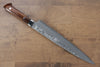 Takeshi Saji VG10 Black Damascus Sujihiki 240mm Ironwood Handle - Seisuke Knife - Slide 2