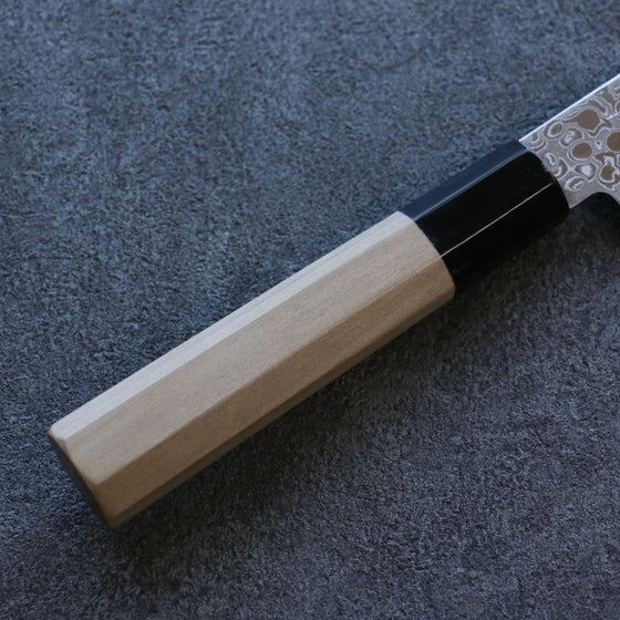 Misuzu AUS10 Damascus Migaki Finished Nakiri 165mm Magnolia Handle - Seisuke Knife