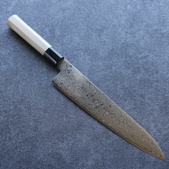 Misuzu AUS10 Damascus Migaki Finished Gyuto 240mm Magnolia Handle - Seisuke Knife