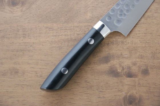 Takeshi Saji SRS13 Hammered Kiritsuke Petty-Utility 135mm Black Micarta Handle - Seisuke Knife