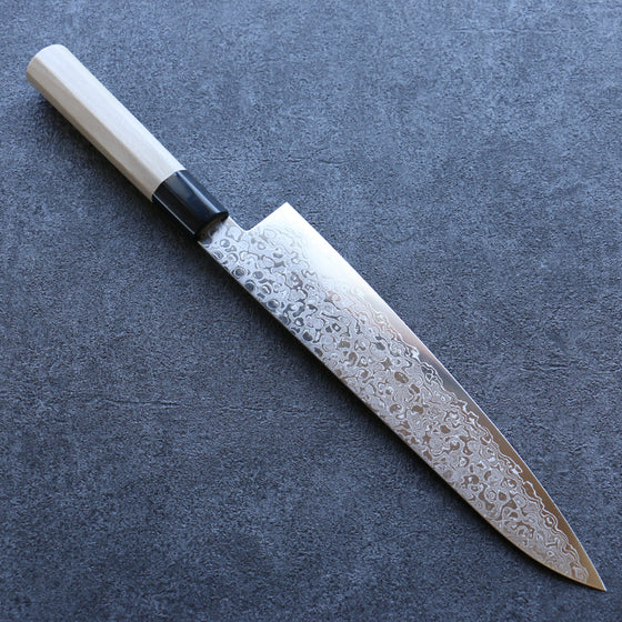 Misuzu AUS10 Damascus Migaki Finished Gyuto 240mm Magnolia Handle - Seisuke Knife