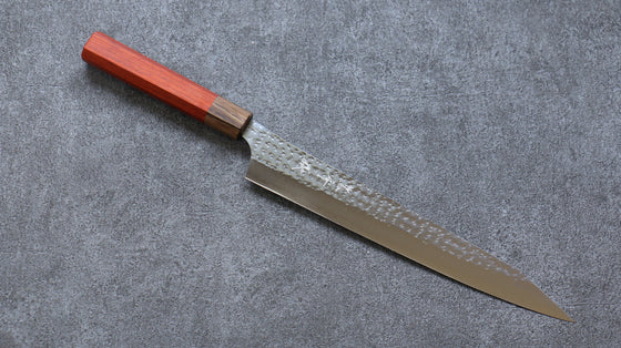 Yu Kurosaki Senko Ei SG2 Hammered Sujihiki 270mm Padoauk Handle - Seisuke Knife