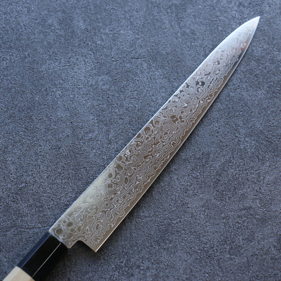 Misuzu AUS10 Damascus Migaki Finished Sujihiki 240mm Magnolia Handle - Seisuke Knife