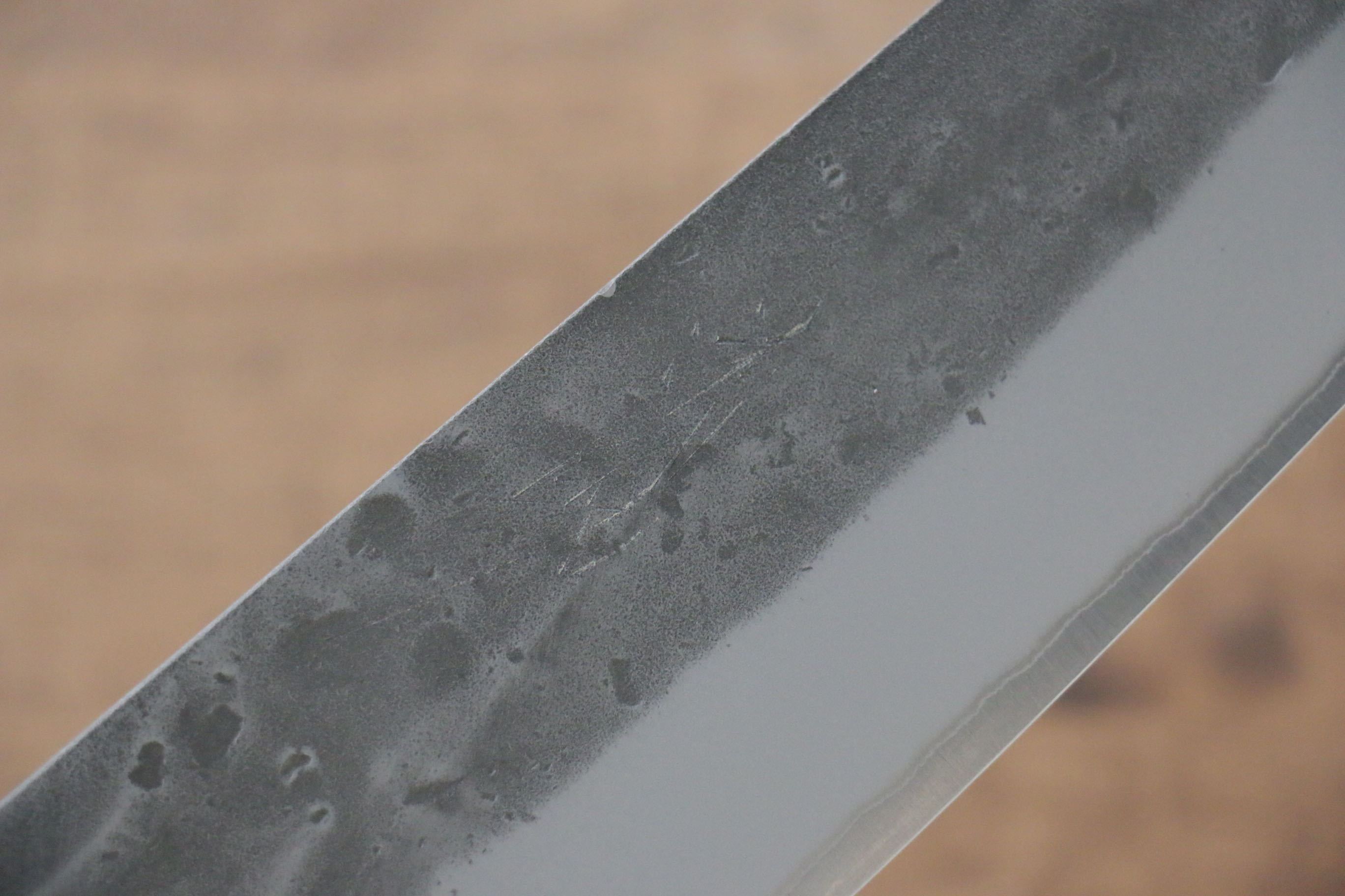 Seisuke Blue Steel No.2 Nashiji Gyuto 240mm Chestnut Handle - Seisuke Knife