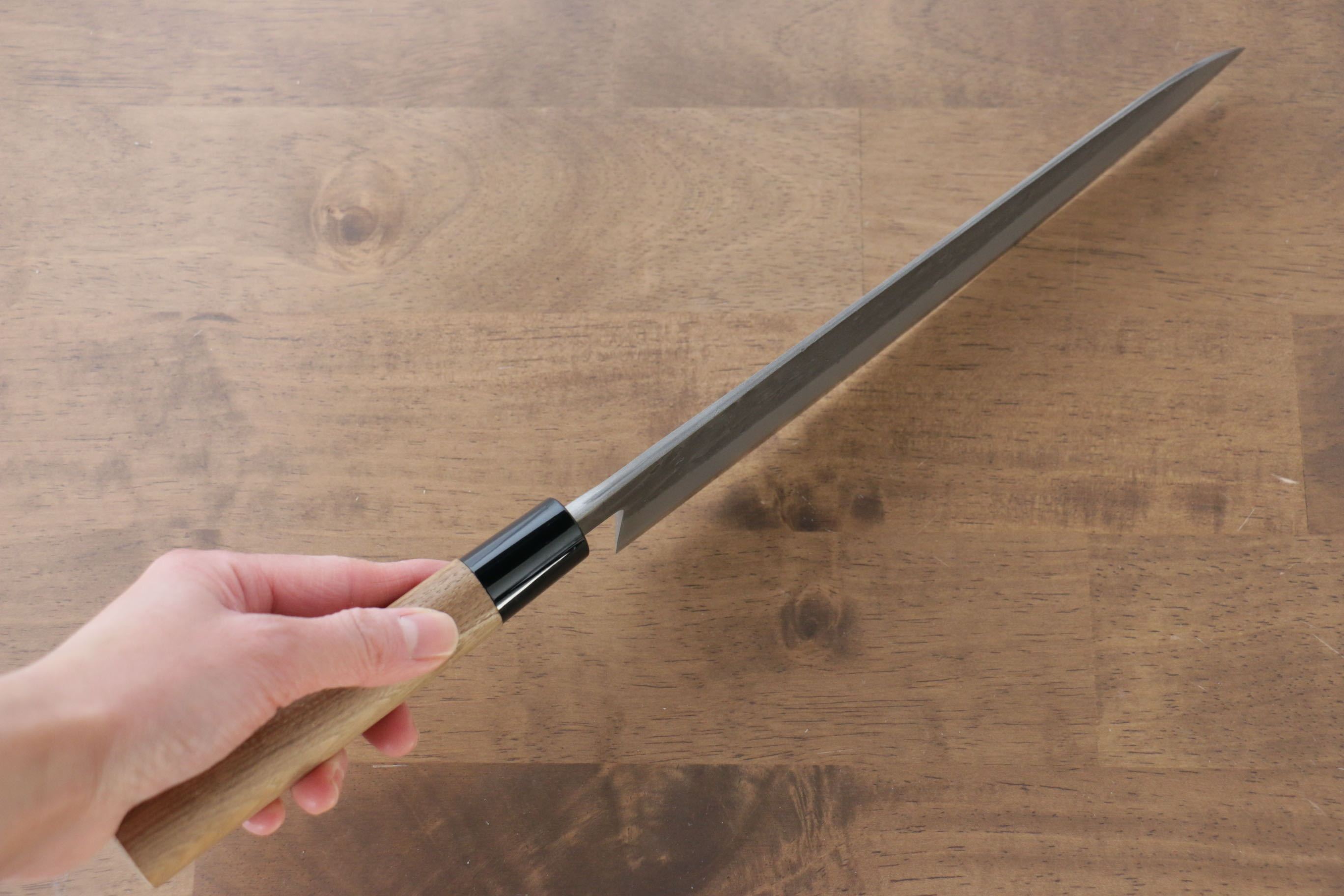 Seisuke Blue Steel No.2 Nashiji Gyuto 240mm Chestnut Handle - Seisuke Knife