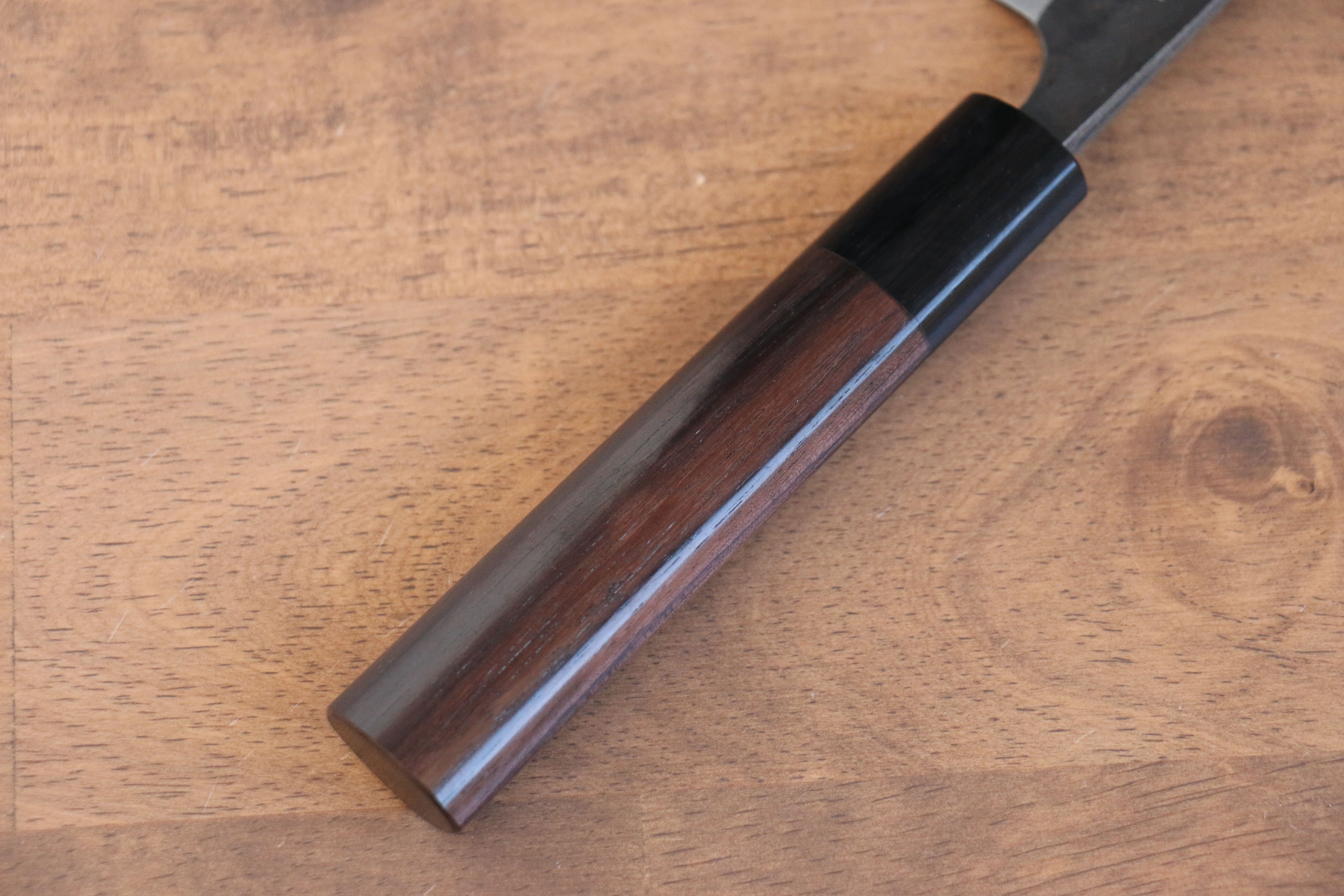 Anryu Blue Super Hammered Black Finished Petty-Utility 130mm Shitan Handle - Seisuke Knife