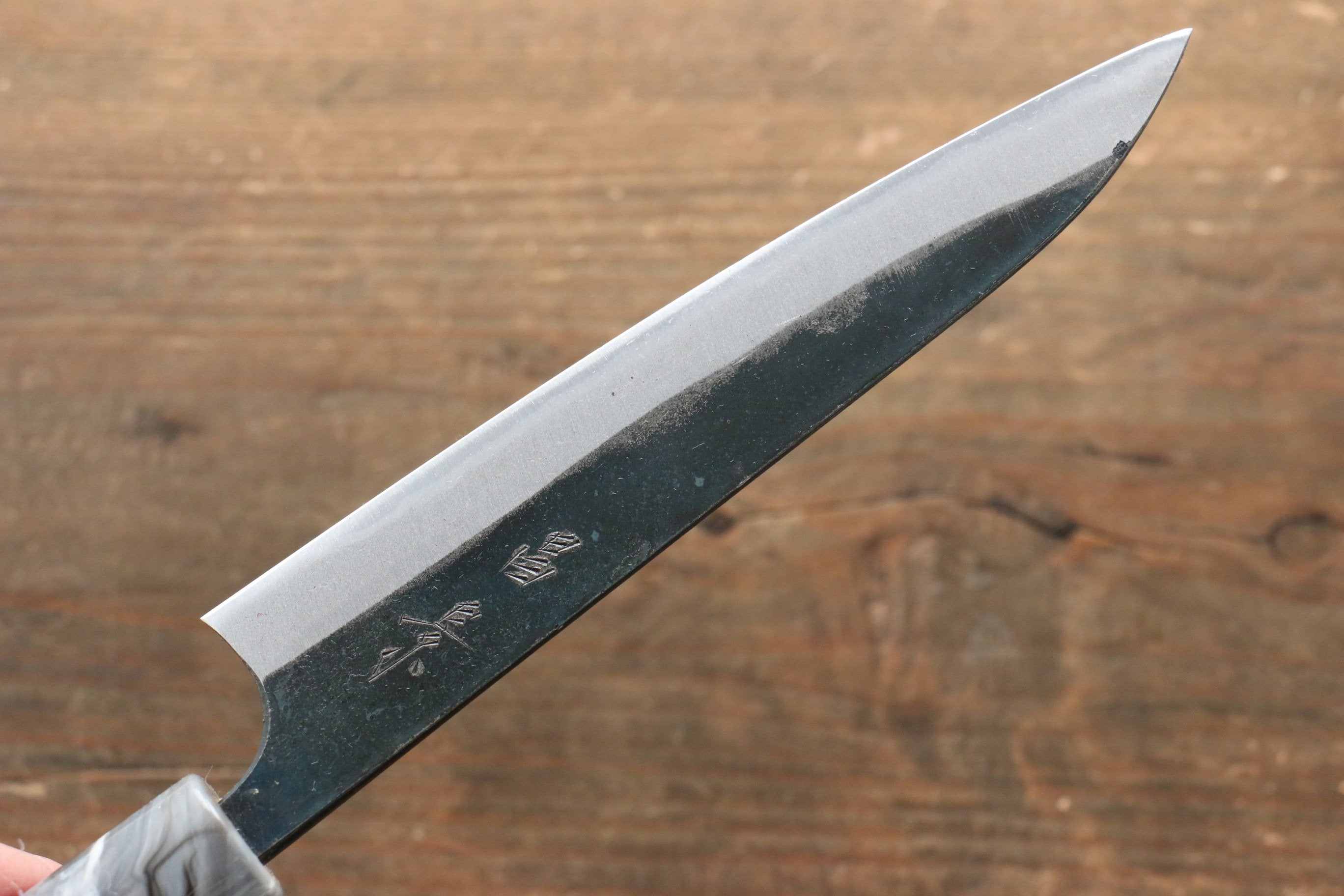 Masakage Mizu Blue Steel No.2 Kurouchi Petty-Utility 150mm American Cherry Handle - Seisuke Knife