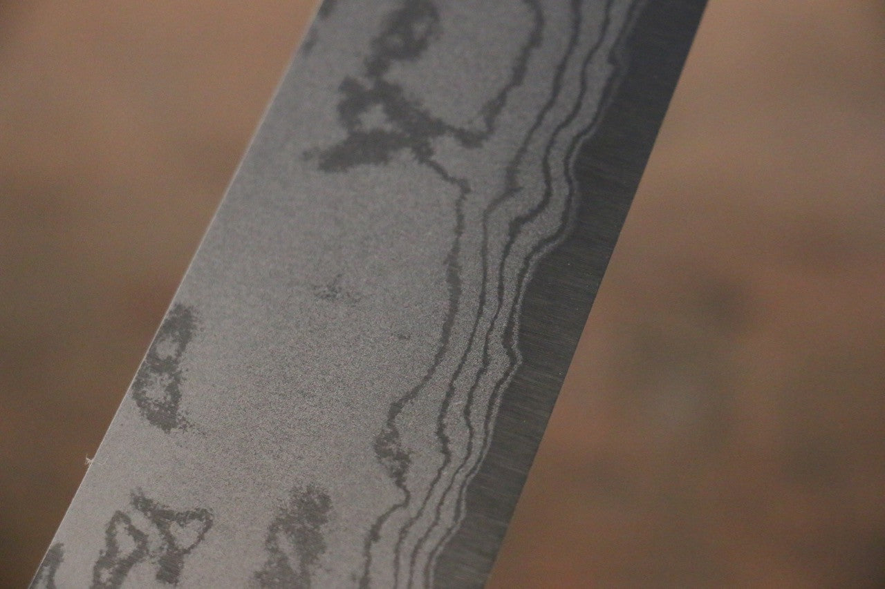 Shungo Ogata White Steel No.2 Damascus Migaki Finished Gyuto 210mm Shitan Handle - Seisuke Knife