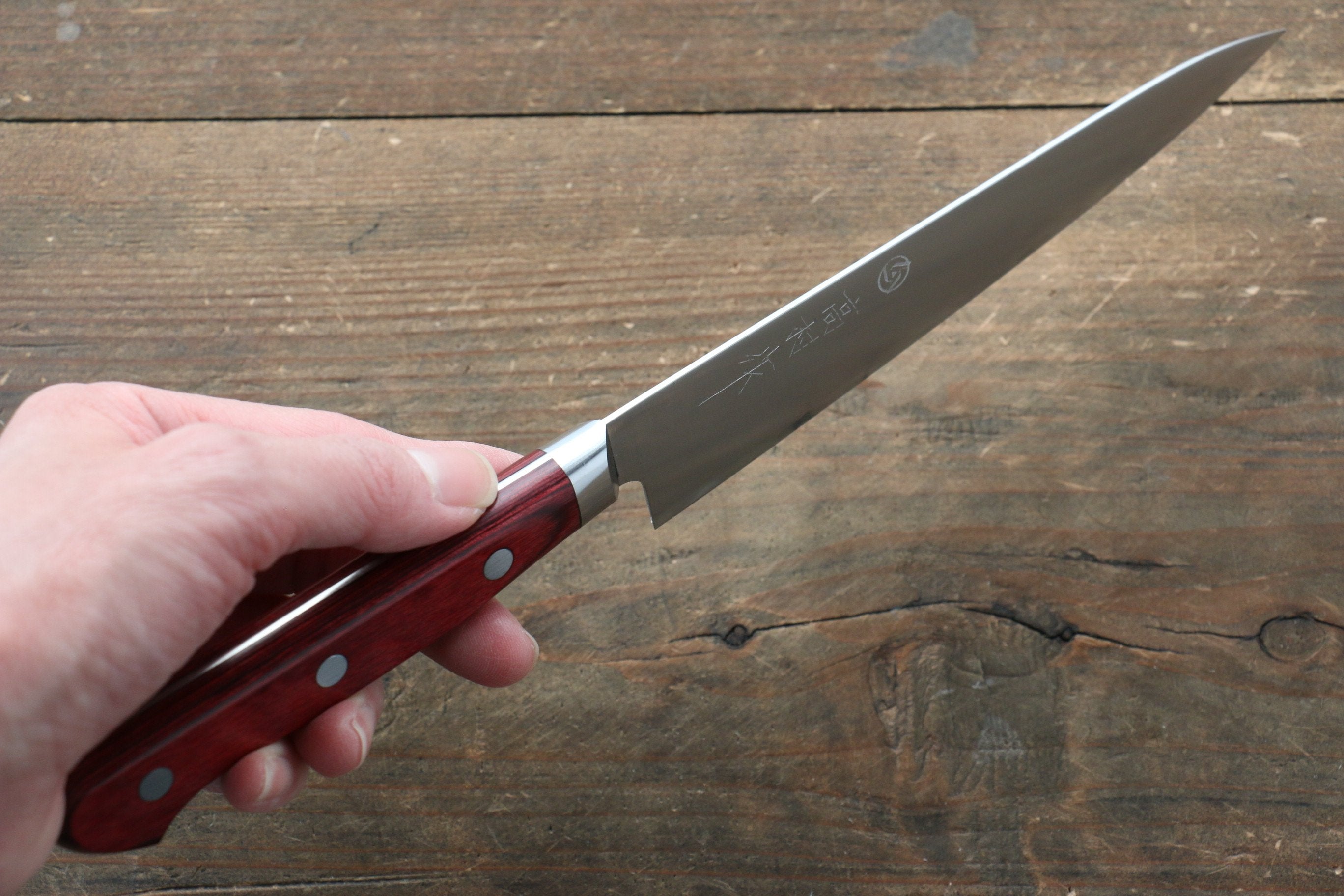 Takamura Knives SG2 Petty-Utility 150mm Red Pakkawood Handle - Seisuke Knife