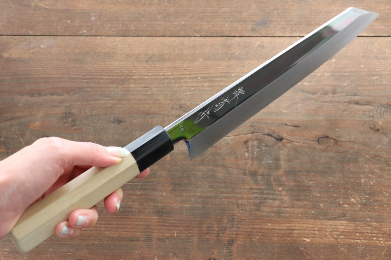 Kikumori VG10 Mirrored Finish Kiritsuke Japanese Chef Knife 240mm - Seisuke Knife