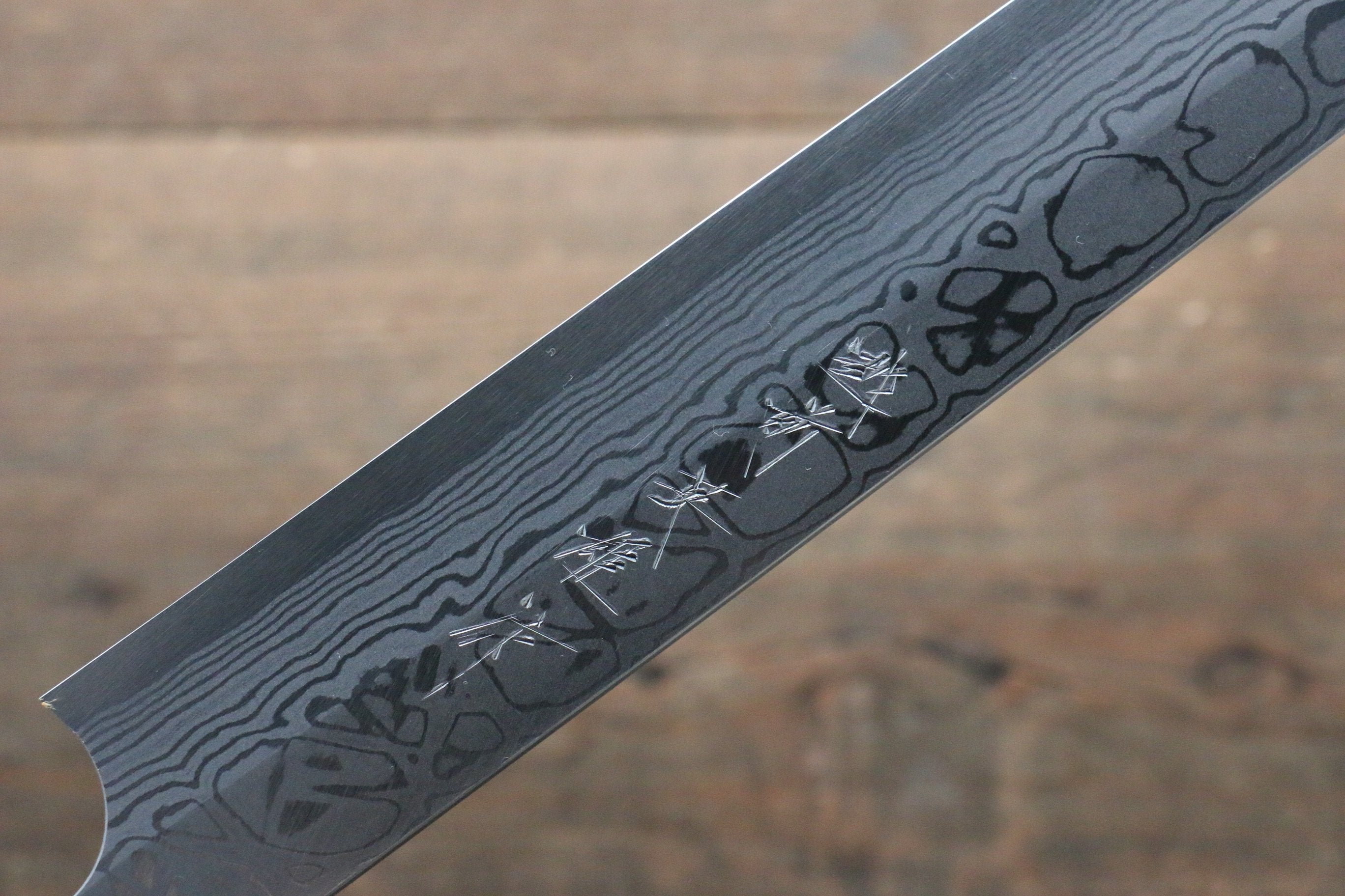 [Left Handed] Hideo Kitaoka Blue Steel No.2 Damascus Yanagiba 300mm with Shitan Handle - Seisuke Knife