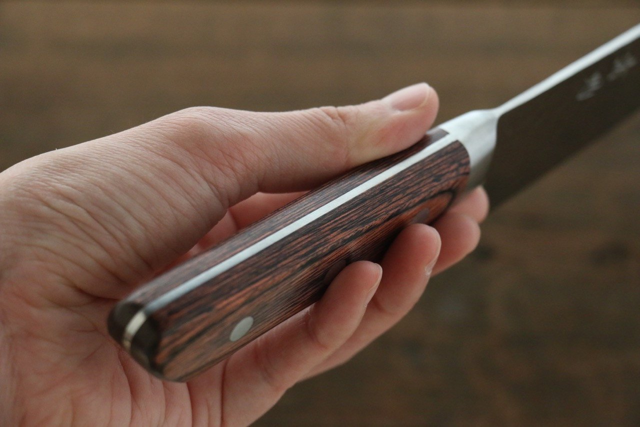 Seisuke VG10 33 Layer Damascus Santoku 180mm Mahogany Handle - Seisuke Knife