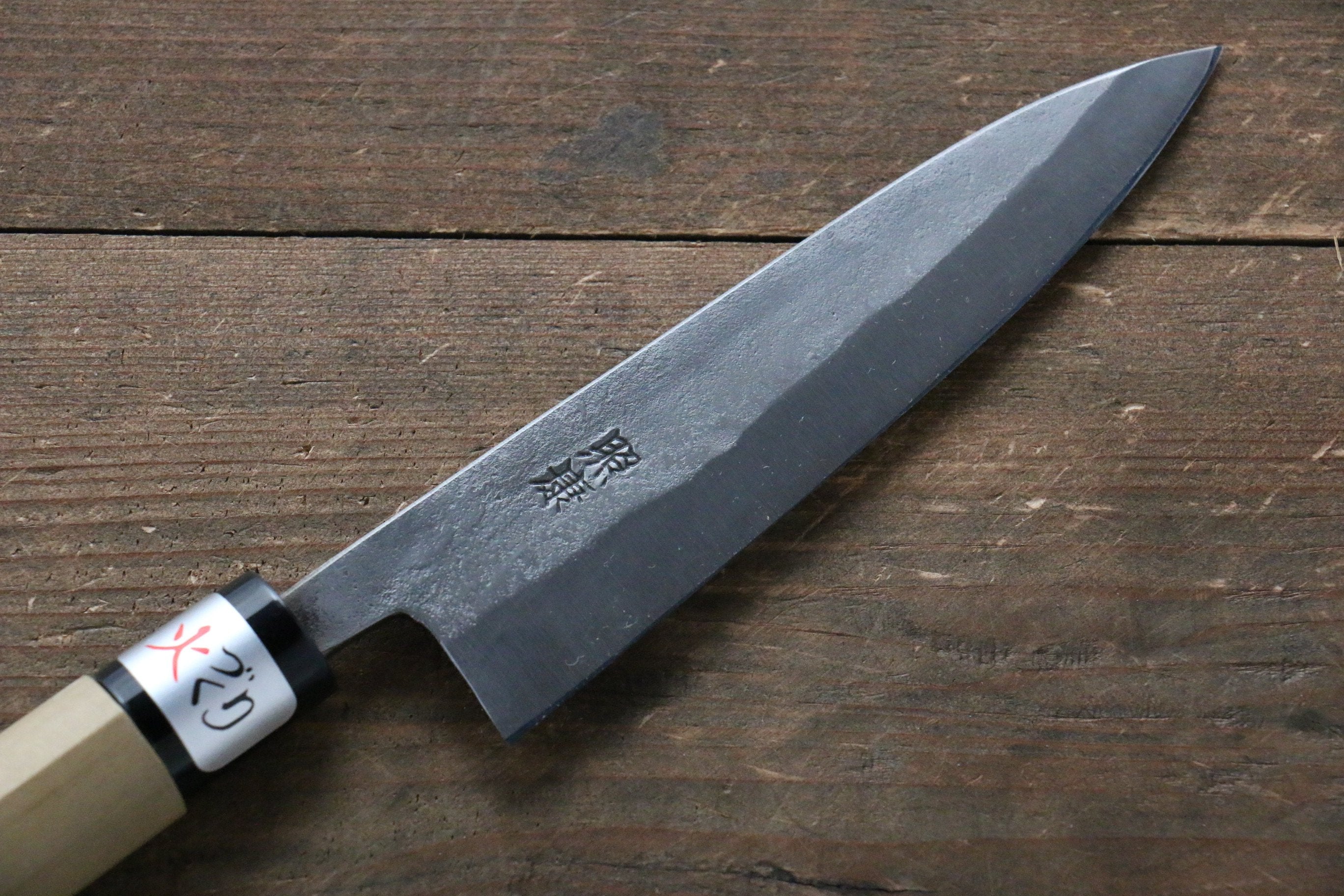 Fujiwara Teruyasu White Steel No.1 Nashiji Petty-Utility 135mm Magnolia Handle - Seisuke Knife