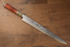 Sakai Takayuki Tenryu Uzushio Blue Steel No.2 Dragon Engraved Yanagiba 300mm Red Ebony Wood Handle with Sheath - Seisuke Knife