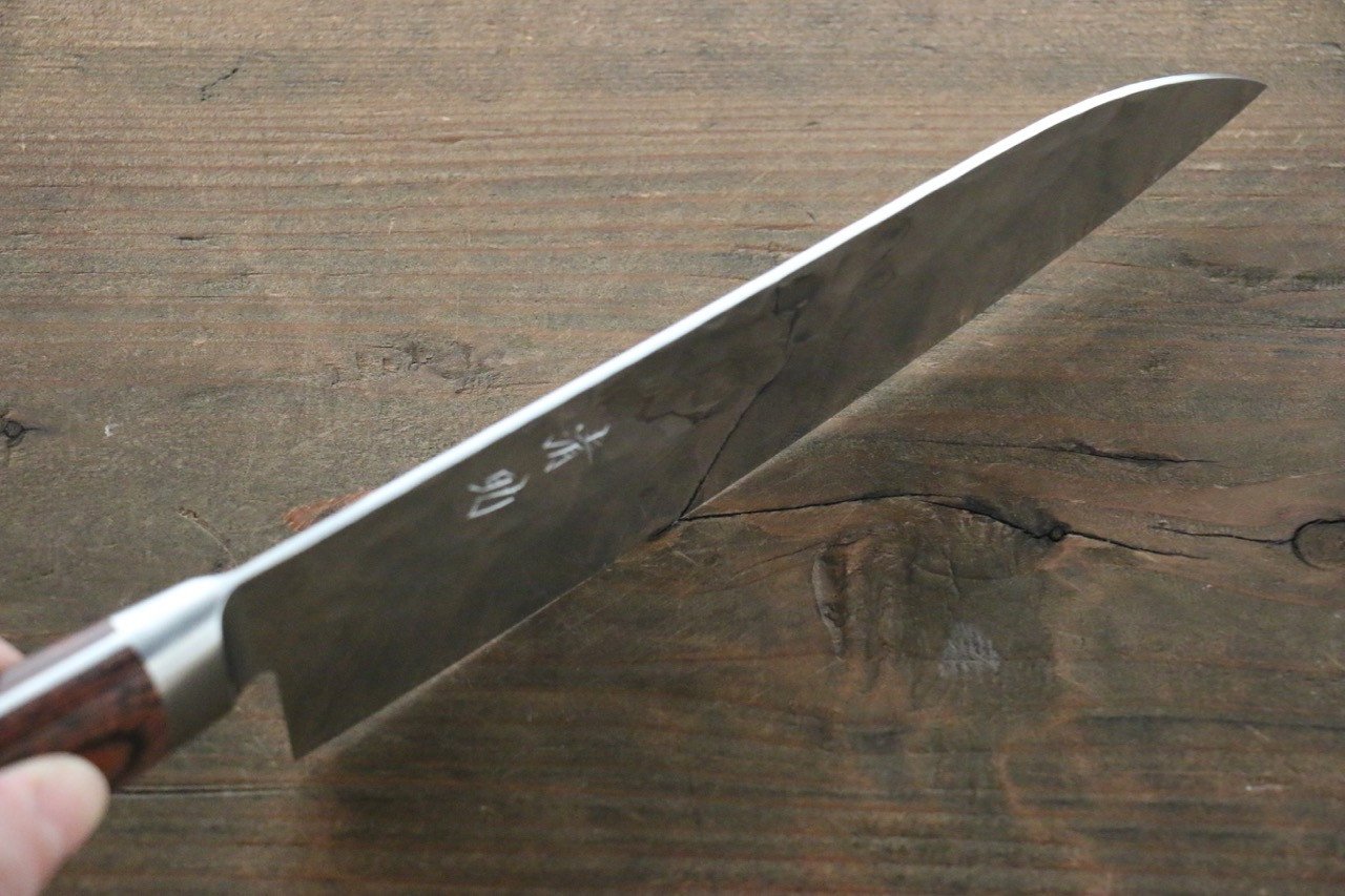 Seisuke VG10 33 Layer Damascus Santoku 180mm Mahogany Handle - Seisuke Knife
