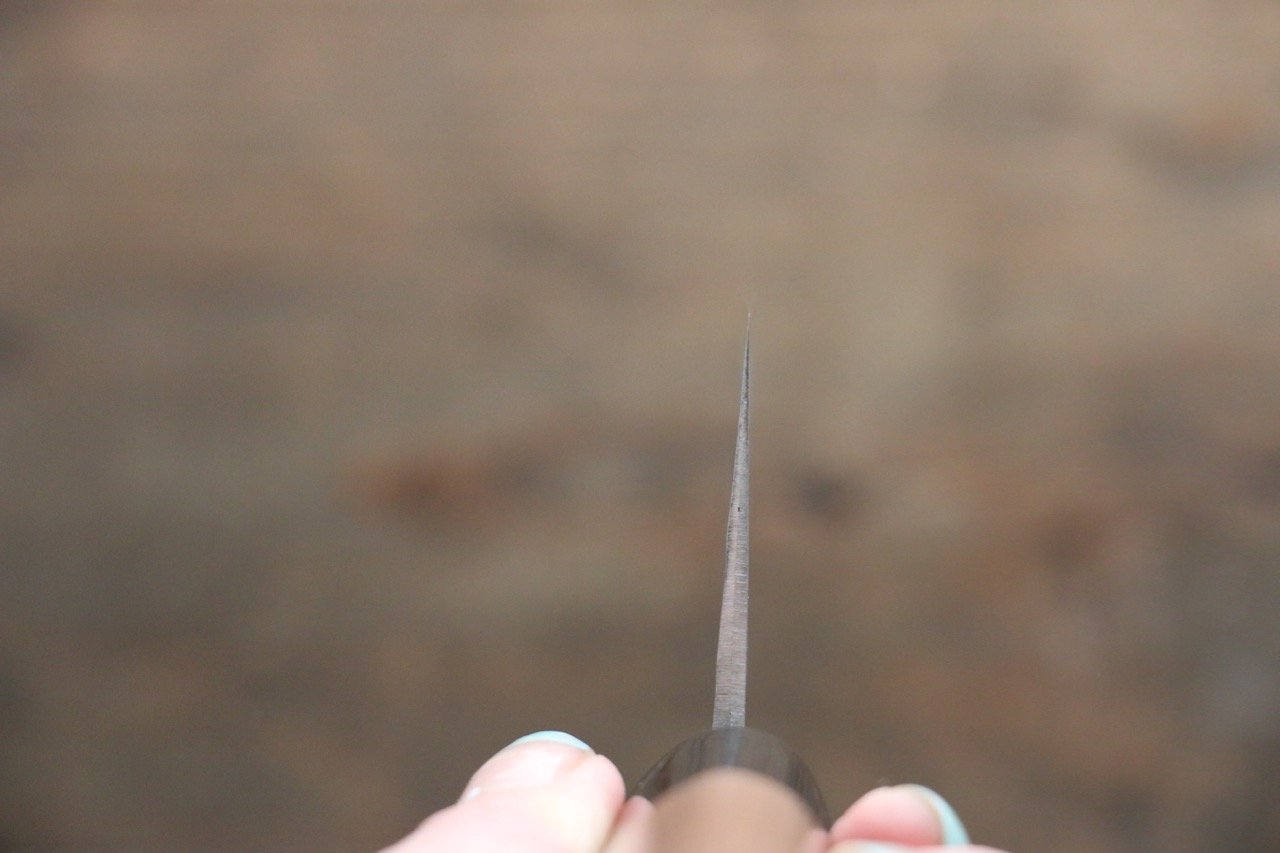 Kunihira Tanzo VG1 Hammered Santoku Japanese Chef Knife 170mm with Walnut Handle - Seisuke Knife