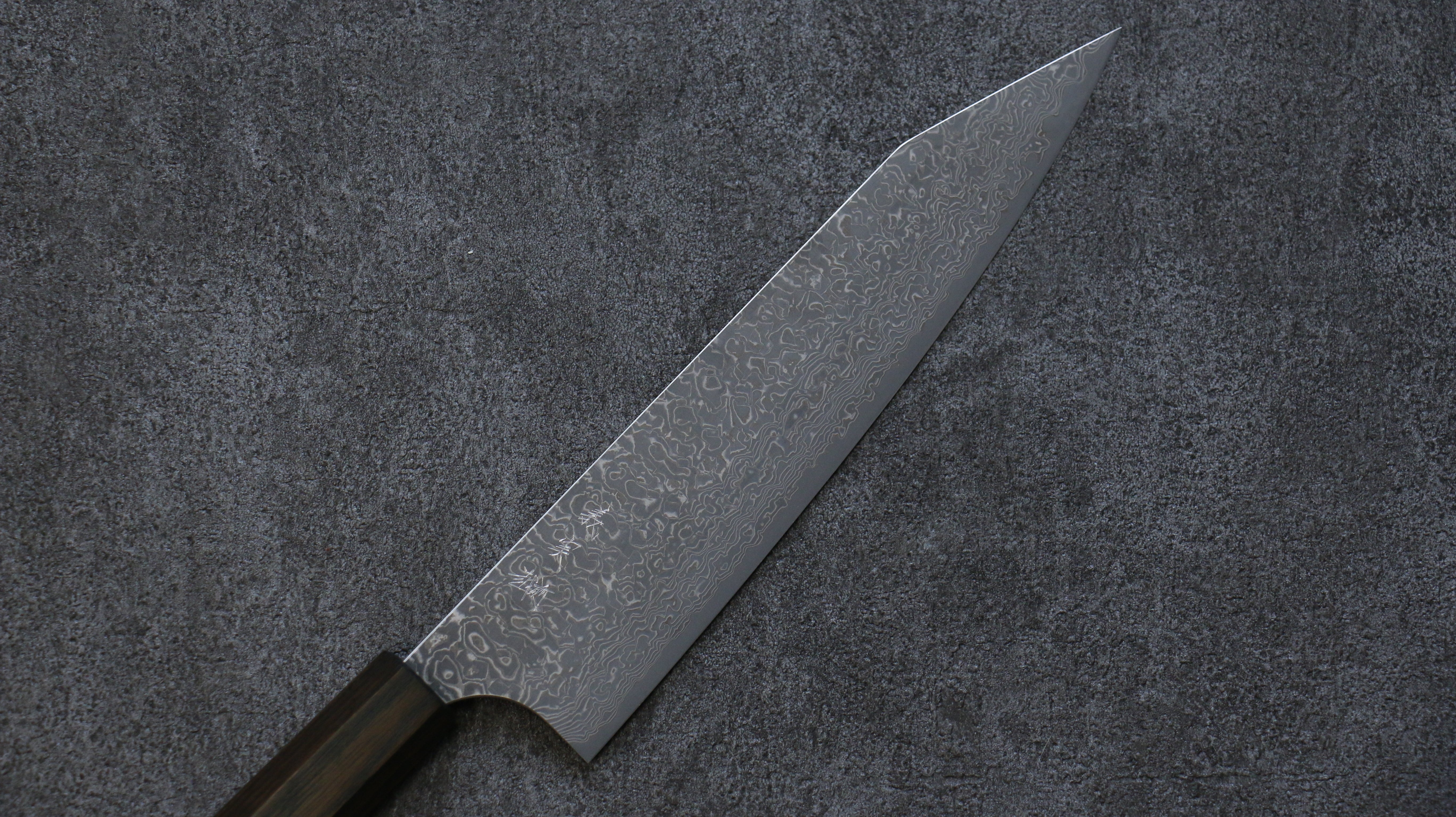 Yoshimi Kato VG10 Damascus Kiritsuke Gyuto 210mm Enju Lacquered(Black��� Handle - Seisuke Knife