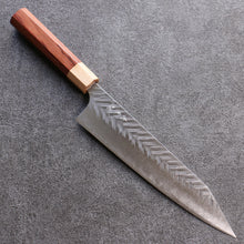  Yoshimi Kato SG2 Hammered ( V ) Gyuto 210mm Honduras Handle - Seisuke Knife