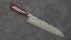 Yoshimi Kato VG10 Damascus Gyuto 240mm Red Pakka wood Handle - Seisuke Knife - Slide 1