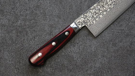 Yoshimi Kato VG10 Damascus Gyuto 240mm Red Pakka wood Handle - Seisuke Knife