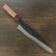  Yu Kurosaki Fujin Blue Super Hammered Petty-Utility 150mm with American Cherry Handle - Seisuke Knife