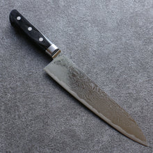  Seisuke Nami AUS10 Mirrored Finish Damascus Gyuto 210mm Black Pakka wood Handle - Seisuke Knife