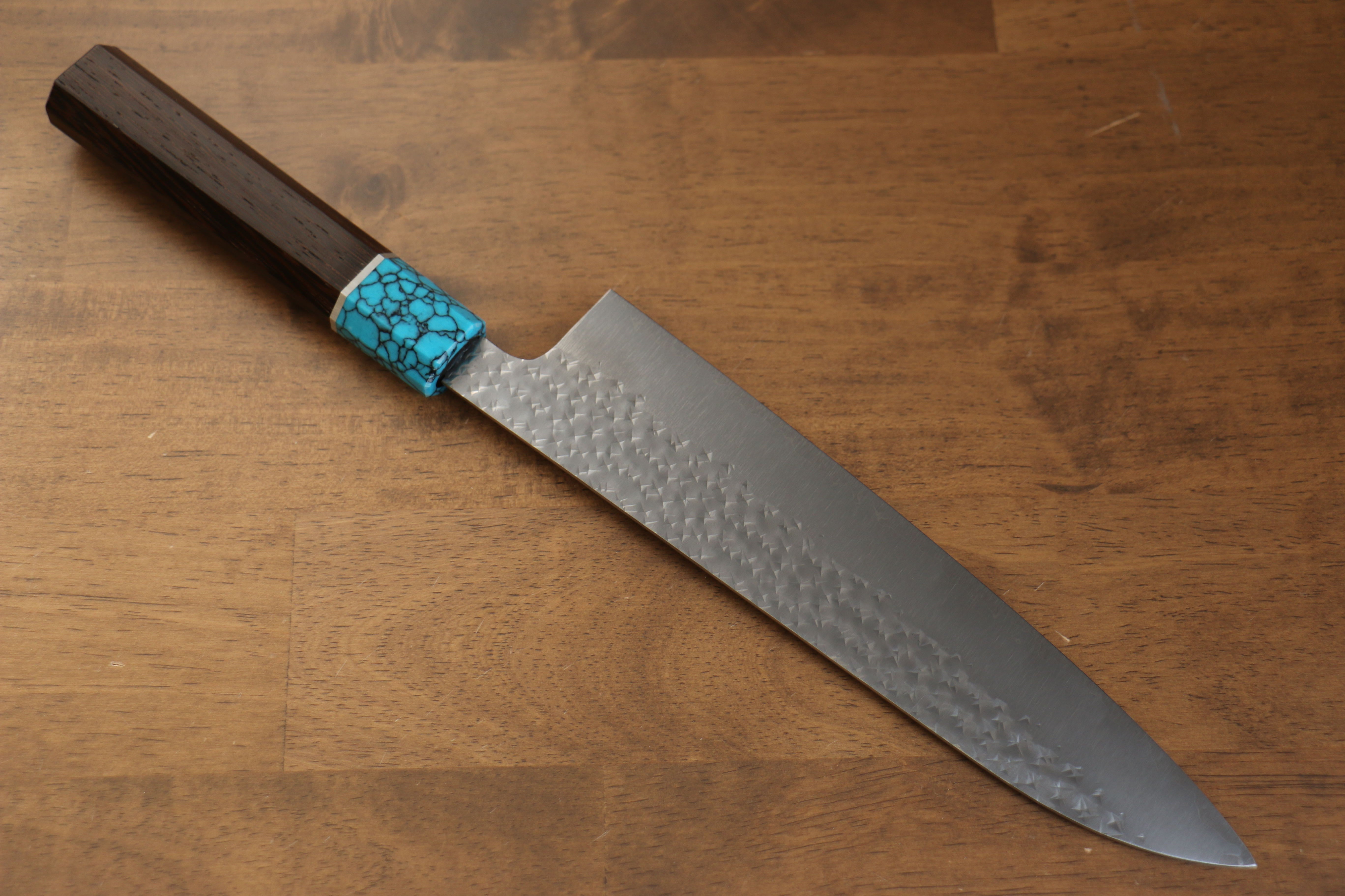 Yu Kurosaki Senko SG2 Hammered Gyuto 210mm Wenge Handle - Seisuke Knife