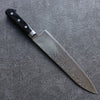 Seisuke Nami AUS10 Mirrored Finish Damascus Gyuto 210mm Black Pakka wood Handle - Seisuke Knife