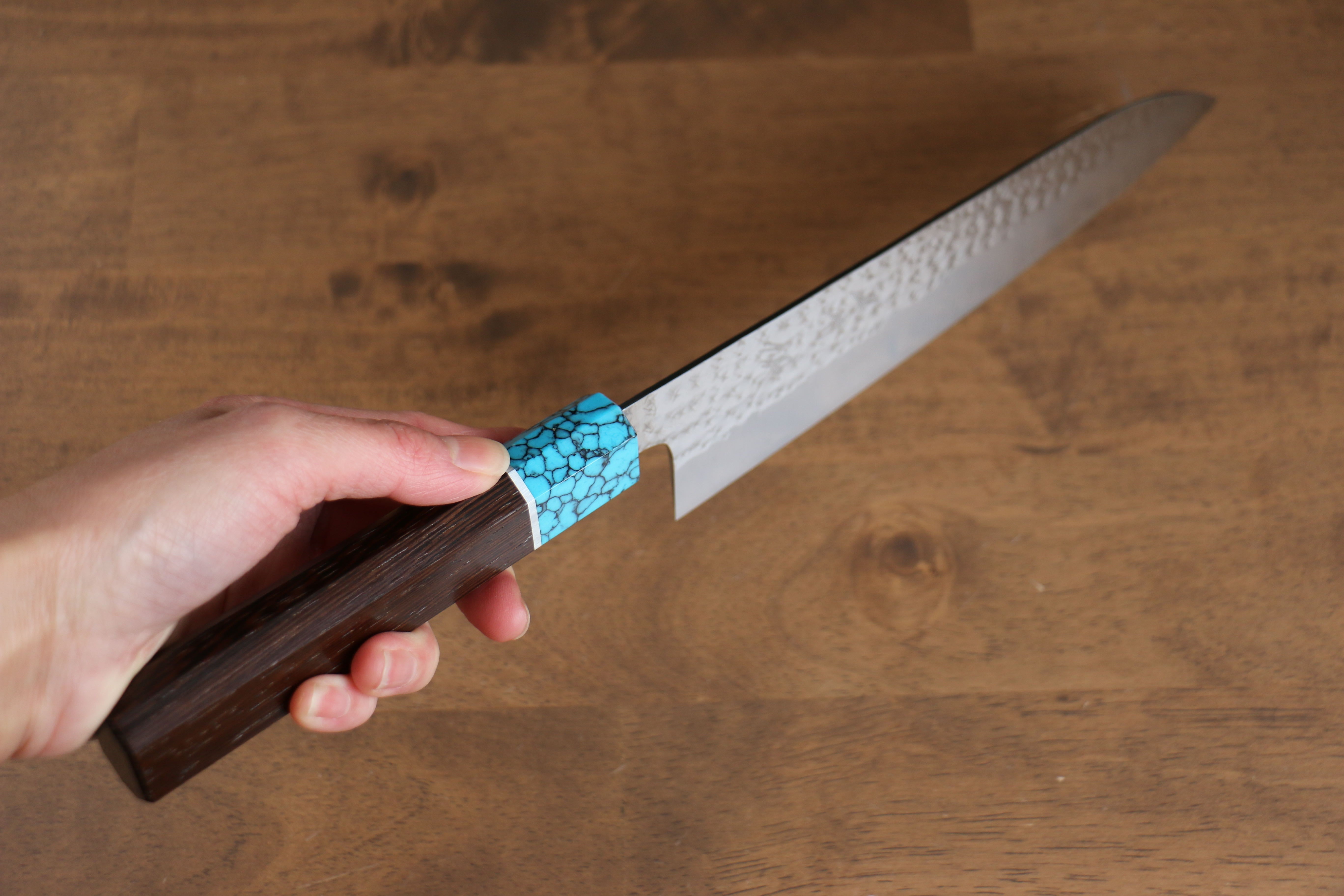 Yu Kurosaki Senko SG2 Hammered Gyuto 210mm Wenge Handle - Seisuke Knife