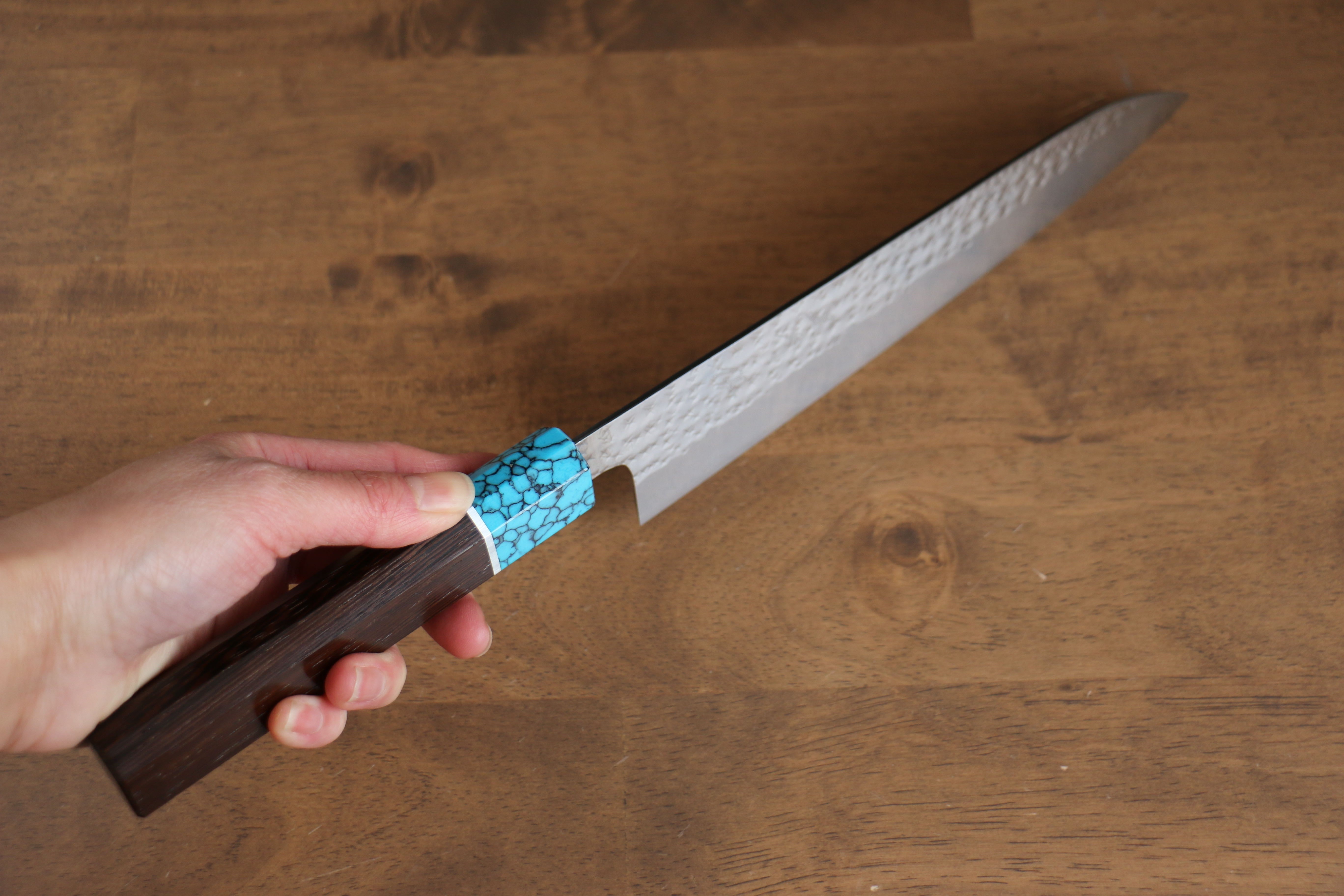 Yu Kurosaki Senko SG2 Hammered Gyuto 210mm Wenge Handle - Seisuke Knife