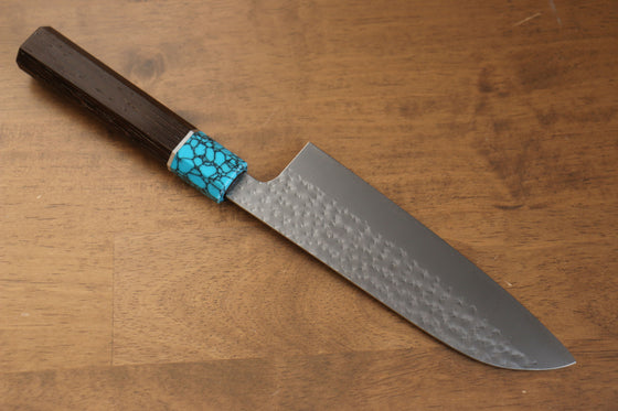 Yu Kurosaki Senko SG2 Hammered Santoku 165mm Wenge Handle - Seisuke Knife