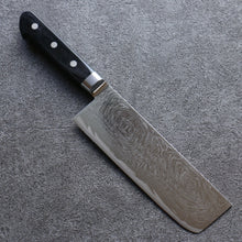  Seisuke Nami AUS10 Mirrored Finish Damascus Nakiri 165mm Black Pakka wood Handle - Seisuke Knife