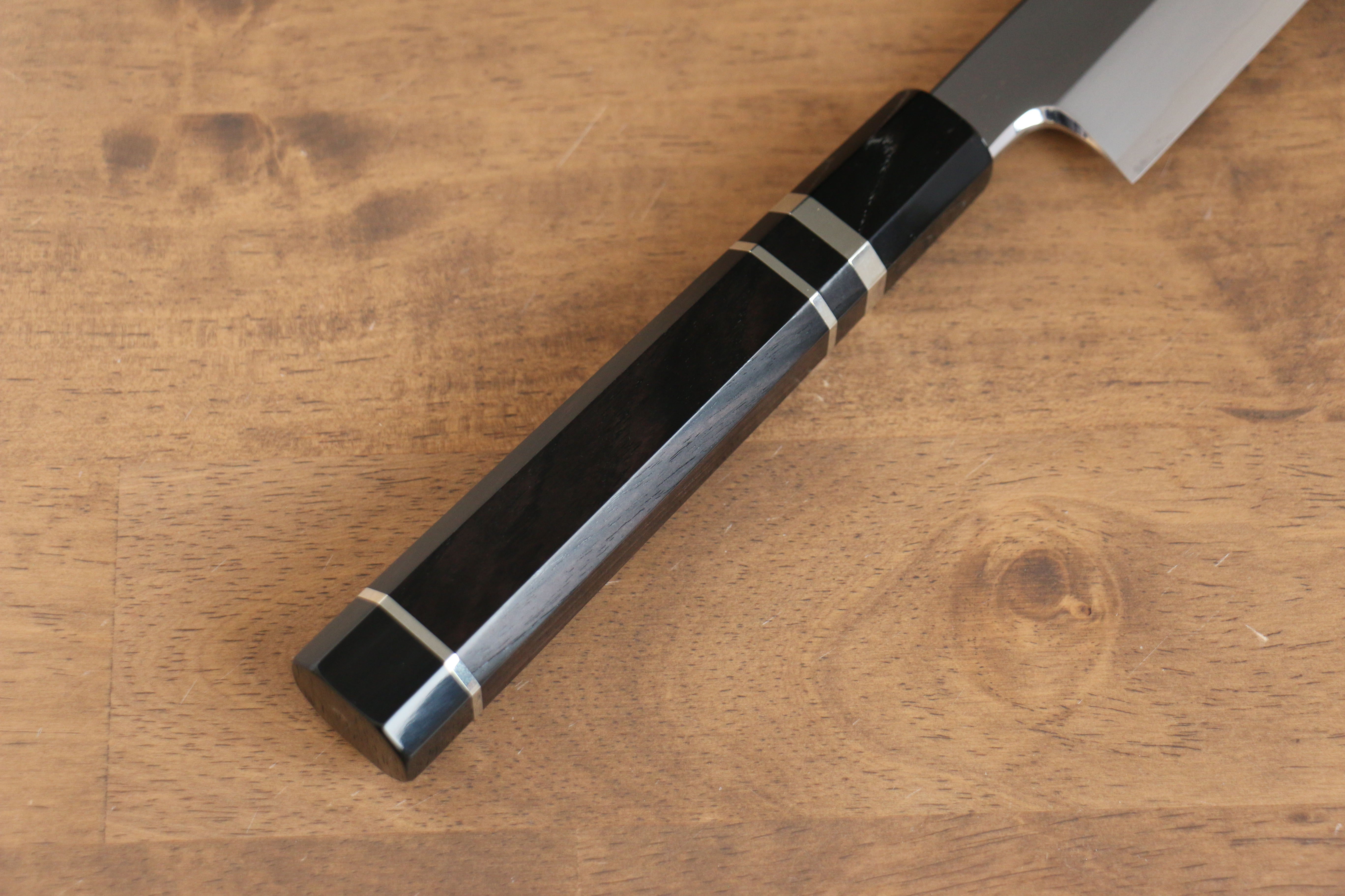 Yu Kurosaki Kurosaki ��� Myojin SG2 Mirrored Finish Yanagiba 330mm Ebony with Double Water Buffalo Ring Handle with Sheath - Seisuke Knife