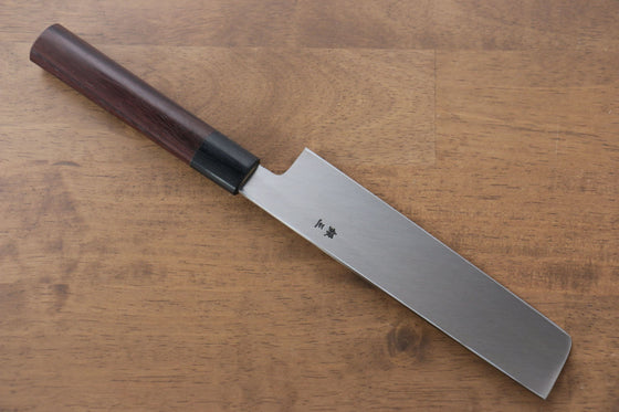 Jikko Silver Steel No.3 Usuba 180mm Shitan Handle - Seisuke Knife