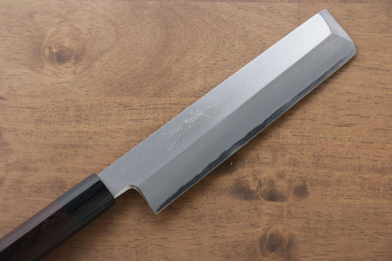 Jikko Silver Steel No.3 Usuba 180mm Shitan Handle - Seisuke Knife