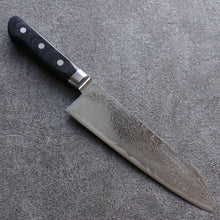  Seisuke Nami AUS10 Mirrored Finish Damascus Santoku  180mm Black Pakka wood Handle - Seisuke Knife