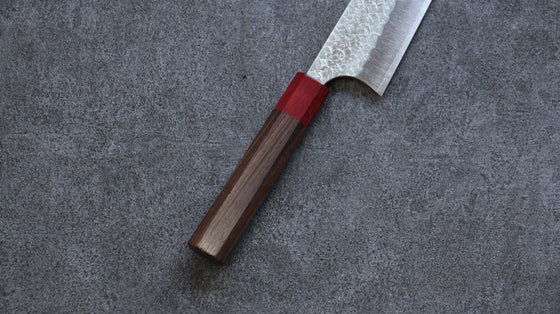 Yoshimi Kato Minamo SG2 Hammered Bunka 165mm Shitan (ferrule: Red Pakka wood) Handle - Seisuke Knife