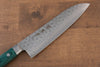 Sakai Takayuki VG10 17 Layer Damascus Santoku 170mm Green Pakka wood Handle - Seisuke Knife