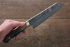 Takeshi Saji VG10 Black Damascus Bunka  180mm Brown Deer Horn Handle - Seisuke Knife - Slide 7