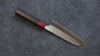 Yoshimi Kato Minamo SG2 Hammered Santoku 165mm Shitan (ferrule: Red Pakka wood) Handle - Seisuke Knife - Slide 2