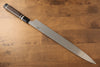 Yu Kurosaki Blue Steel No.2 Mirrored Finish Yanagiba 330mm Ebony with Double Water Buffalo Ring Handle with Sheath - Seisuke Knife