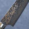 Takeshi Saji VG10 Colored Damascus Gyuto 180mm Brown Cow Bone Handle - Seisuke Knife - Slide 5