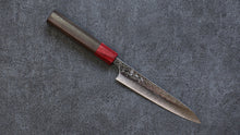  Yoshimi Kato Minamo SG2 Hammered Petty-Utility 150mm Shitan (ferrule: Red Pakka wood) Handle - Seisuke Knife