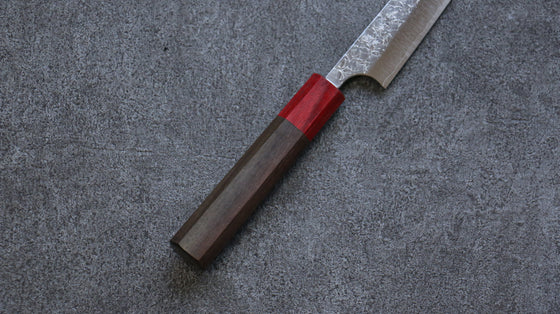 Yoshimi Kato Minamo SG2 Hammered Petty-Utility 150mm Shitan (ferrule: Red Pakka wood) Handle - Seisuke Knife