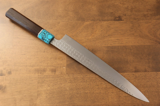 Yu Kurosaki Senko SG2 Hammered Sujihiki 240mm Wenge Handle - Seisuke Knife