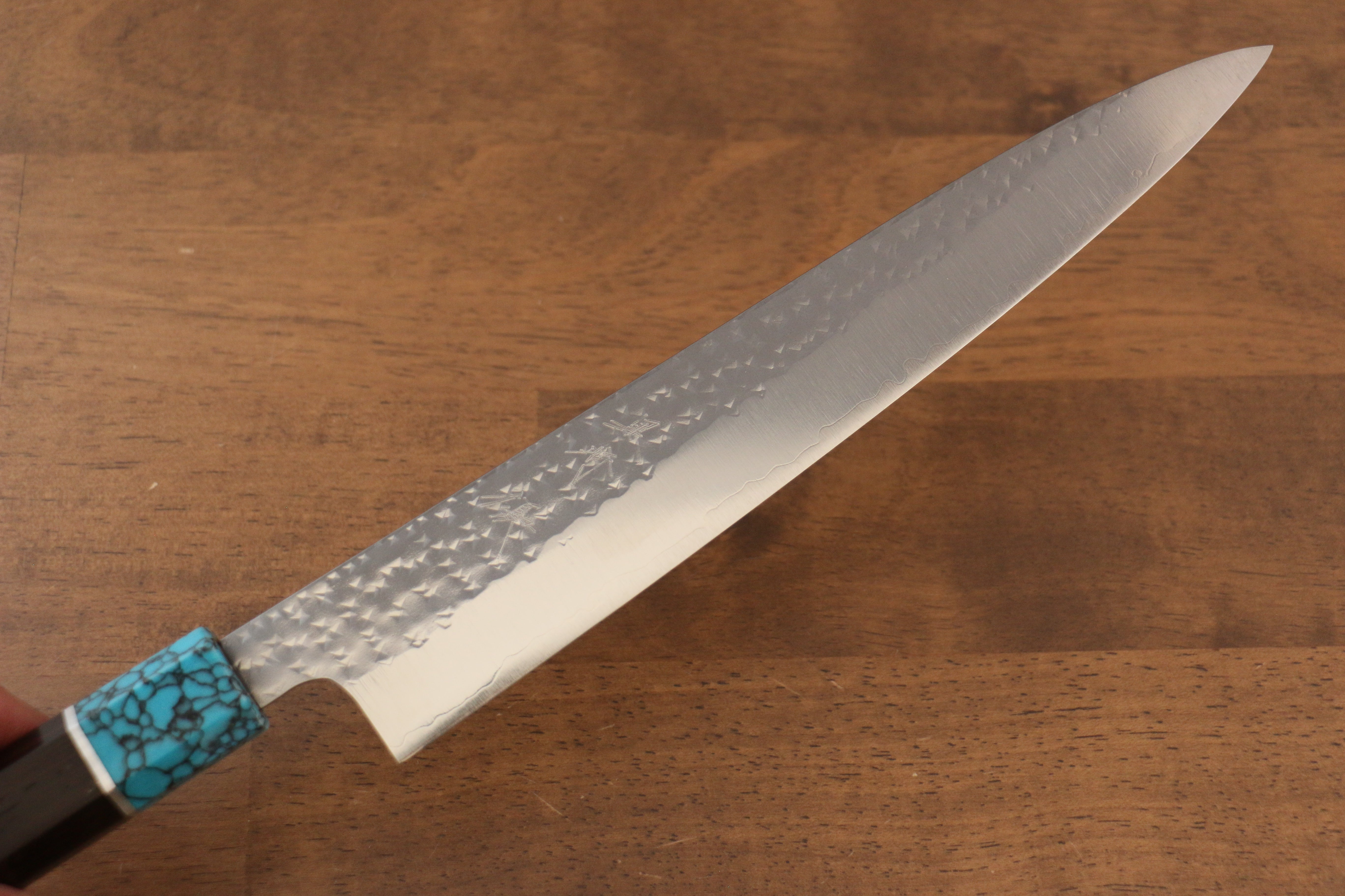 Yu Kurosaki Senko SG2 Hammered Sujihiki 240mm Wenge Handle - Seisuke Knife