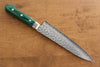 Sakai Takayuki VG10 17 Layer Damascus Gyuto 180mm with Green Pakkawood Handle - Seisuke Knife