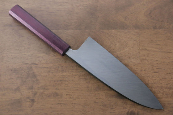Seisuke White Steel No.2 Kurouchi Deba 180mm Purple Lacquered Handle - Seisuke Knife