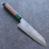 Seisuke Blue Super Hammered Bunka 185mm Walnut(With Double Green Pakka wood) Handle - Seisuke Knife